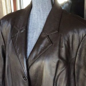 Leather coat